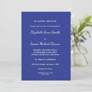 Solid Deep Blue Backdrop   Bold Minimalist Design Announcement