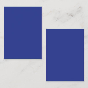 Solid Deep Blue Backdrop Bold Minimalist Design Calling Card