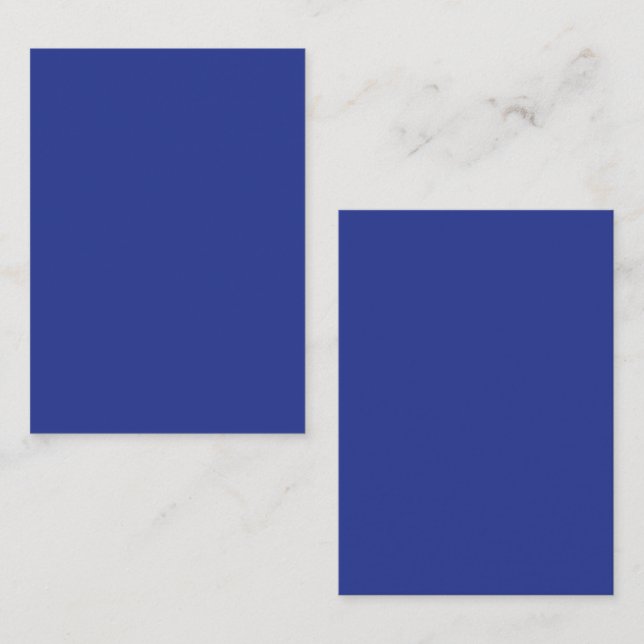 Solid Deep Blue Backdrop | Bold Minimalist Design Calling Card (Front/Back)