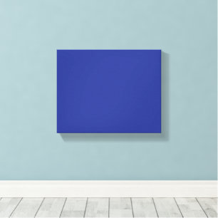Solid Deep Blue Backdrop   Bold Minimalist Design Canvas Print