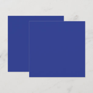 Solid Deep Blue Backdrop   Bold Minimalist Design Holiday Card