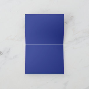 Solid Deep Blue Backdrop Bold Minimalist Design Invitation