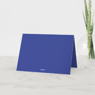 Solid Deep Blue Backdrop Bold Minimalist Design Invitation
