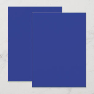 Solid Deep Blue Backdrop   Bold Minimalist Design Invitation