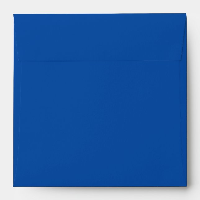 Solid Deep Cobalt Blue Square Envelope (Back (Top Flap))