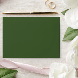 Solid Deep Forest Green Envelope