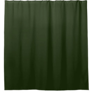 Solid deep forest green shower curtain