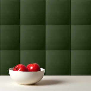 Solid deep forest green tile