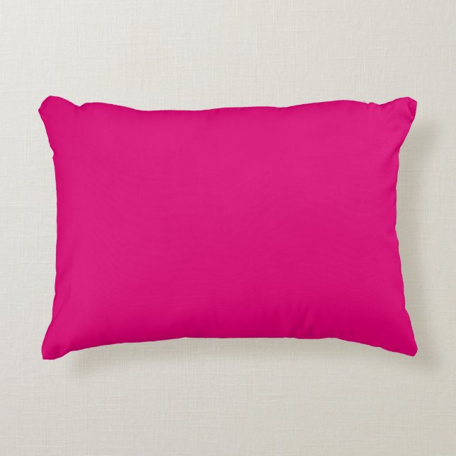 Solid deep pink decorative cushion (Front)
