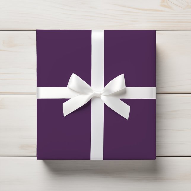 Solid Deep Purple Colour Modern Wrapping Paper (Creator Uploaded)