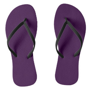Solid deep purple dark plum jandals