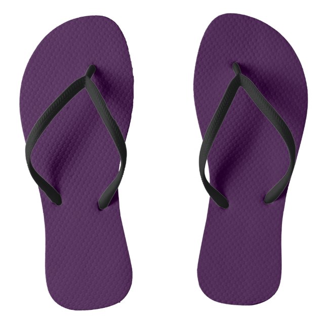 Solid deep purple dark plum jandals (Footbed)