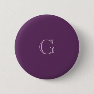 Solid Deep Purple Lilac Background Custom Name 6 Cm Round Badge