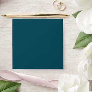 Solid Deep Teal Green Square Envelope