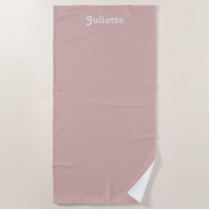 Solid Dusty Blush Beach Towel