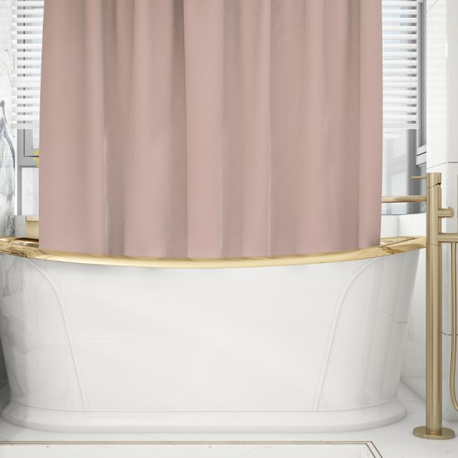 Solid Dusty Blush Shower Curtain (Creator Uploaded)