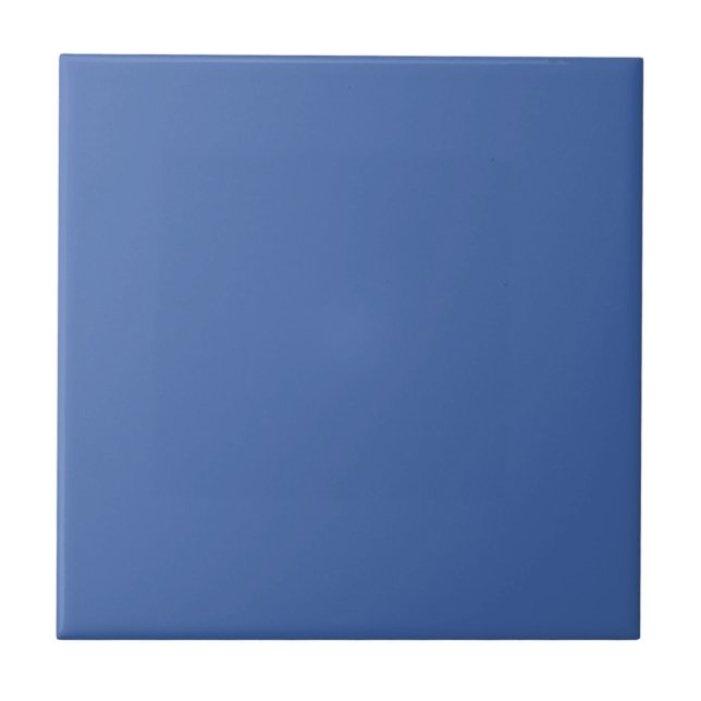 Solid Dusty Cornflower Blue Minimalist Tile (Front)