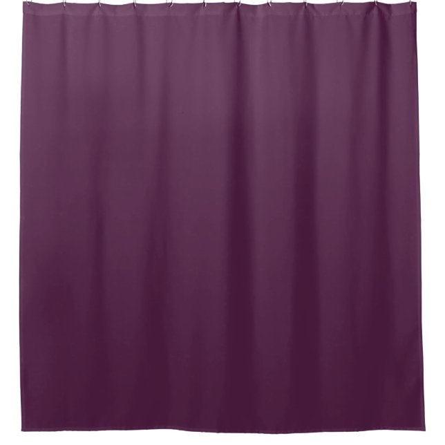 Solid eggplant purple shower curtain (Front)