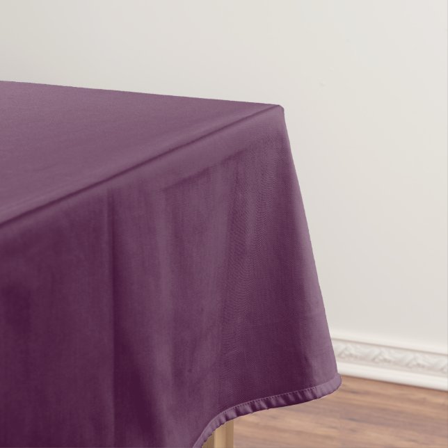 Solid eggplant purple tablecloth (In Situ)