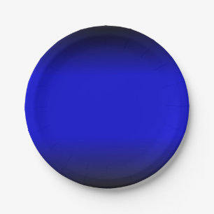 Solid Electric Blue Paper Plate