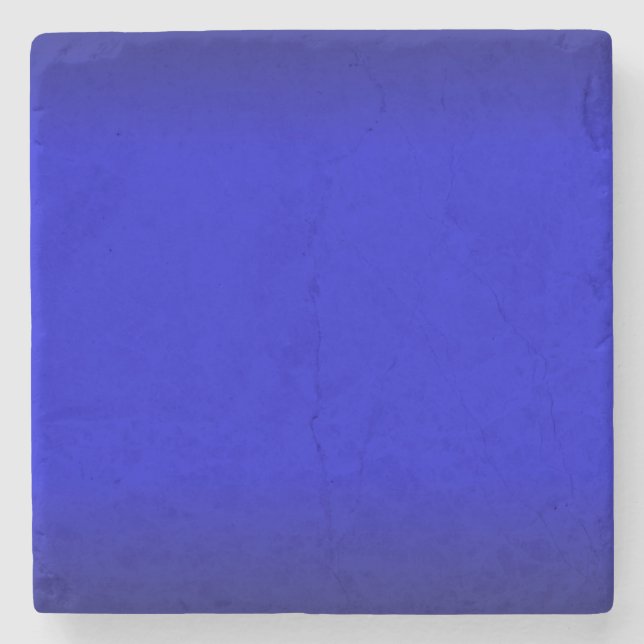 Solid Electric Blue Stone Coaster (Front)