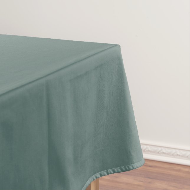 Solid Eucalyptus Green Colour | Hex# 5B7570 Tablecloth (In Situ)