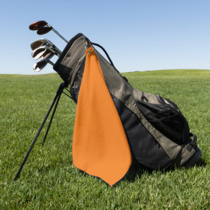 Solid flame orange golf towel