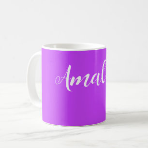 solid fluorescent bright neon purple   coffee mug