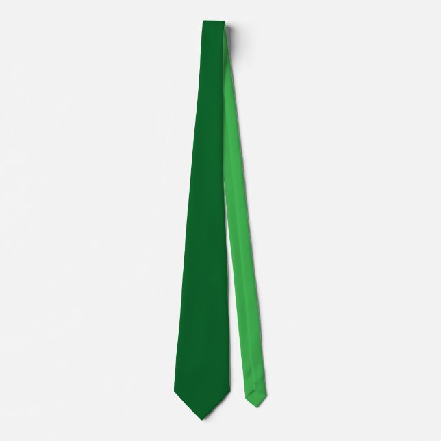 Solid Forest & Kelly Green Colour Minimalist Moder Tie (Front)
