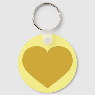 Solid Gold Heart Keychain