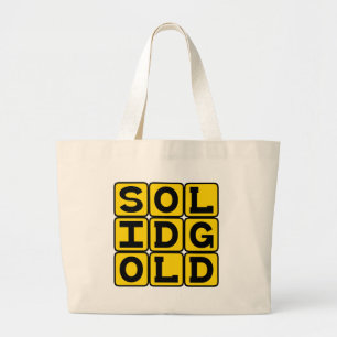 Solid Gold, Internet Meme Large Tote Bag