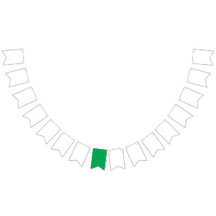 Solid Green Background Bunting