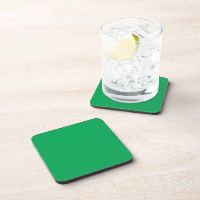Solid Green Background  Coaster (Right Side)
