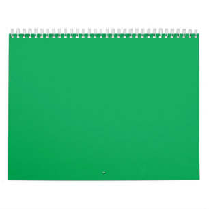 Solid Green Background –Minimalist Template Design Calendar