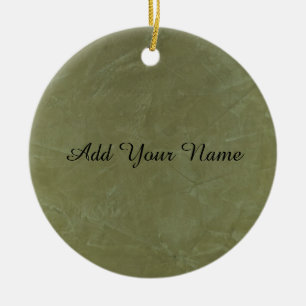 Solid Green Ceramic Tree Decoration