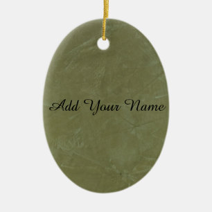 Solid Green Ceramic Tree Decoration