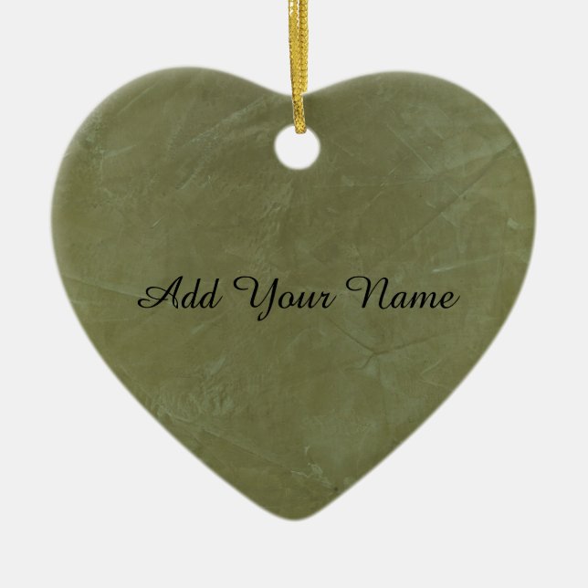 Solid Green Ceramic Tree Decoration (Front)