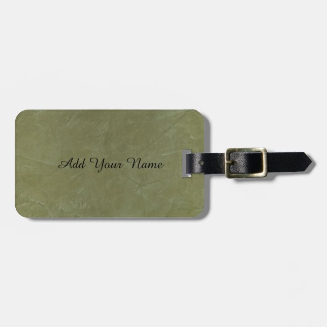 Solid Green Luggage Tag (Front Horizontal)