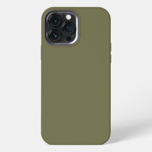 Solid Green Olive Brown by Premium Collections iPhone 13 Pro Max Case