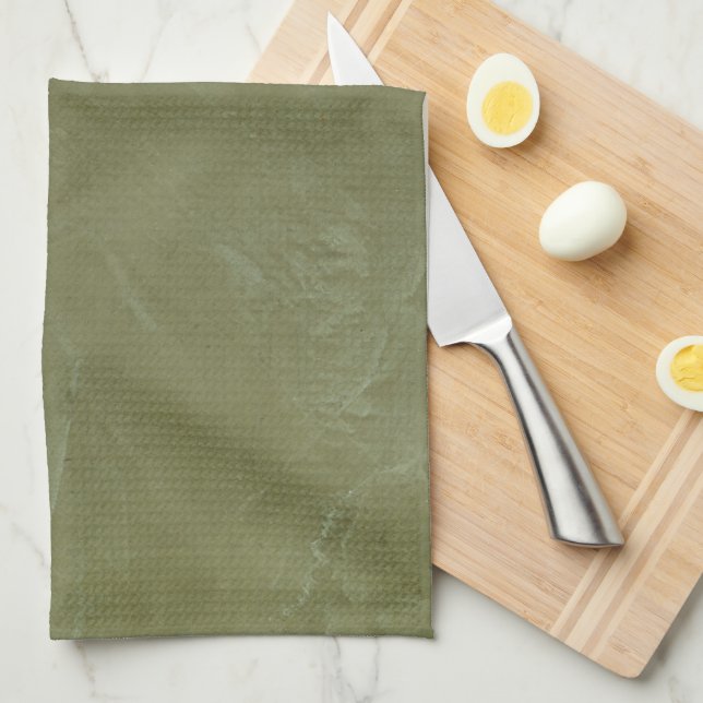 Solid Green Tea Towel (Quarter Fold)