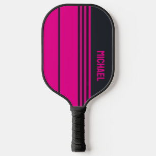 Solid Grey and Pink Customisable Pickleball Paddle