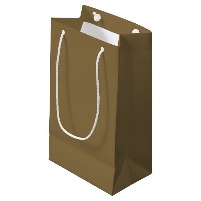 Solid grey brown  small gift bag (Front Angled)