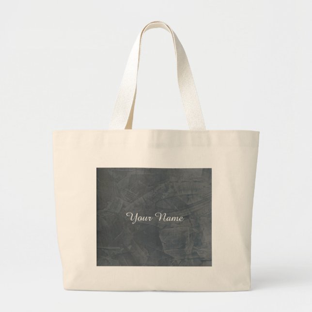 Solid Grey Large Tote Bag (Front)