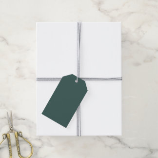 Solid grey turquoise gift tags