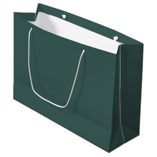 Solid grey turquoise large gift bag
