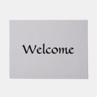 Solid Grey Welcome Doormat