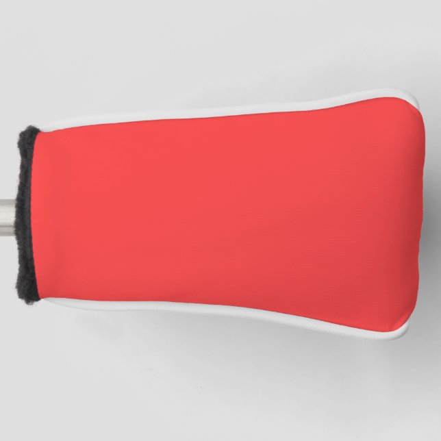 Solid hot coral red golf head cover (Front)