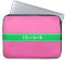 Solid Hot Pink #2 Emerald Green Rbn Name Monogram