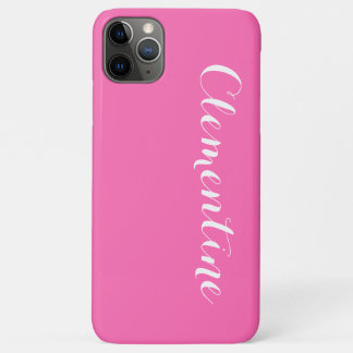 Solid Hot Pink Background, Name Monogram Case-Mate iPhone Case