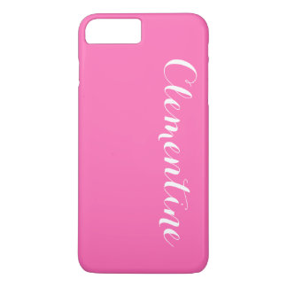 Solid Hot Pink Background, Name Monogram Case-Mate iPhone Case